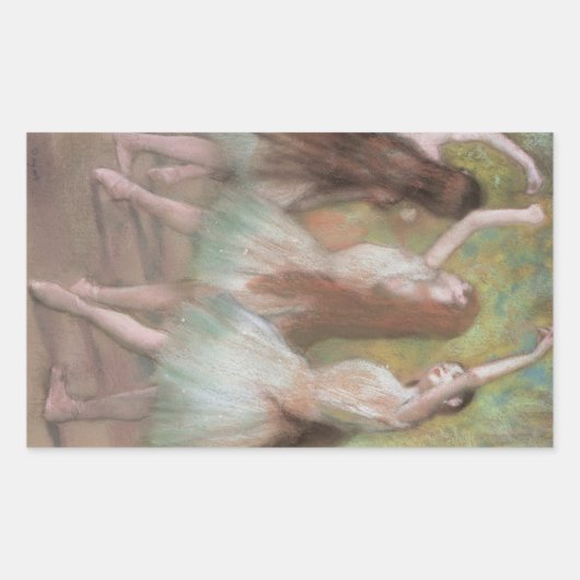 Groene dansers van Edgar Degas,  balletkunst Rechthoekige Sticker (Voorkant)