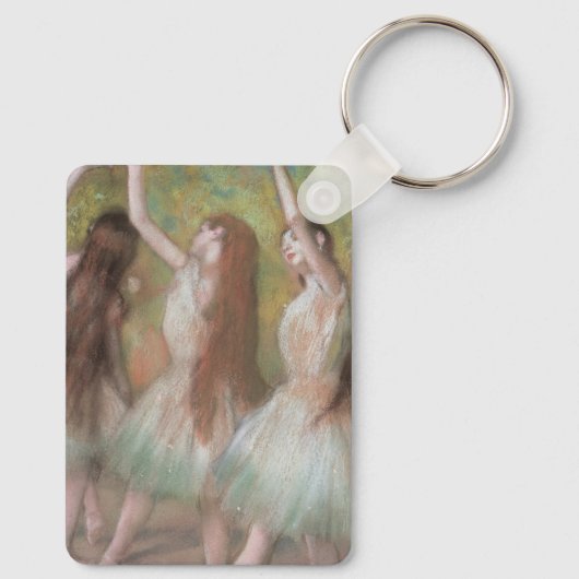 Groene dansers van Edgar Degas, balletkunst Sleutelhanger (Achterkant)