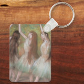 Groene dansers van Edgar Degas, balletkunst Sleutelhanger (Achterkant)