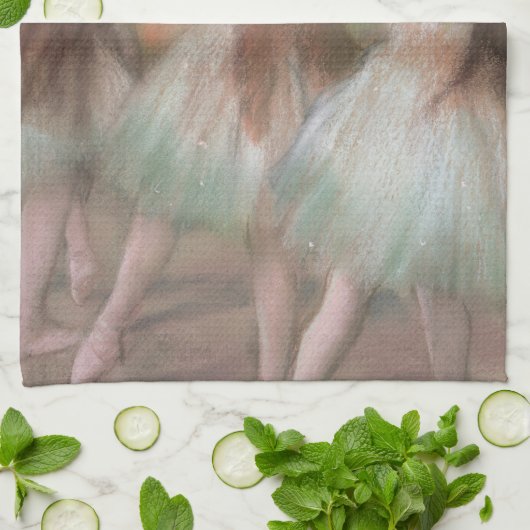 Groene dansers van Edgar Degas,  balletkunst Theedoek (Gevouwen)