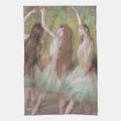 Groene dansers van Edgar Degas,  balletkunst Theedoek (Verticaal)