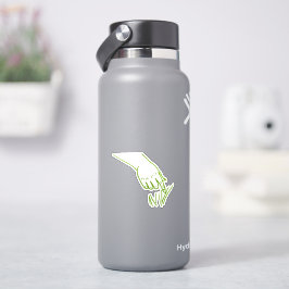 Groene Daryl Goblin Hand Aanraakt Gras Uitknipbaar Sticker