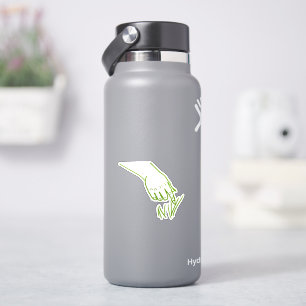 Groene Daryl Goblin Hand Aanraakt Gras Uitknipbaar Sticker