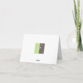 Groene de notakaart van de Hydrangea hortensia Kaart (Achterkant)