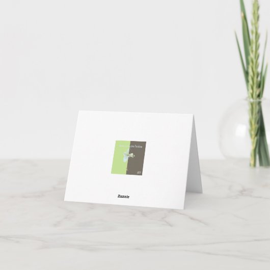 Groene de notakaart van de Hydrangea hortensia Kaart (Achterkant)