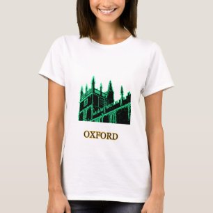 Groene de Spiralen van de Bouw van Oxford Engeland T-shirt