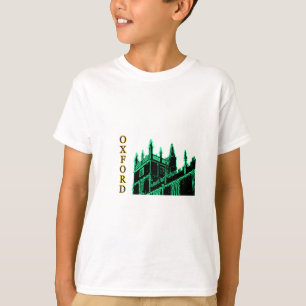 Groene de Spiralen van de Bouw van Oxford Engeland T-shirt