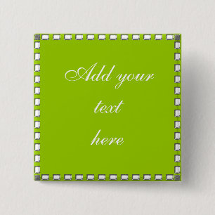 Groene de Steen van het Kristal van de Speld van d Vierkante Button 5,1 Cm