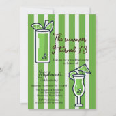 Groene De Zomer Dat Ik 13 Werd Mocktail Verjaardag Kaart (Voorkant)