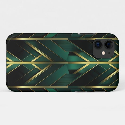 Groene Deco Case-Mate iPhone Case (Achterkant (horizontaal))