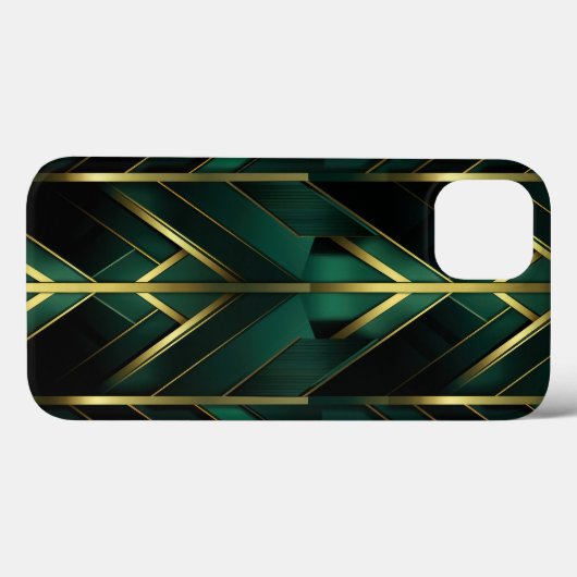 Groene Deco Case-Mate iPhone Case (Achterkant (horizontaal))