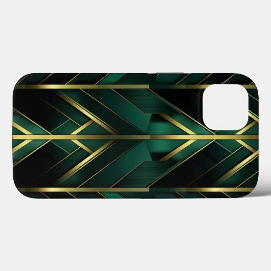 Groene Deco Case-Mate iPhone Case (Achterkant (horizontaal))