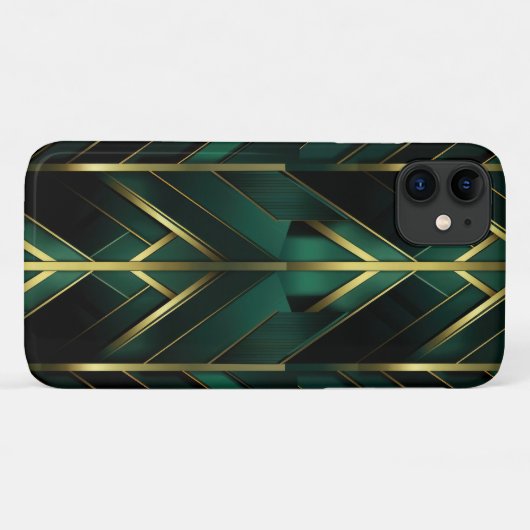 Groene Deco Case-Mate iPhone Case (Achterkant (horizontaal))