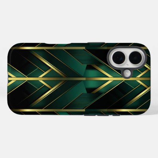 Groene Deco Case-Mate iPhone Case (Achterkant (horizontaal))