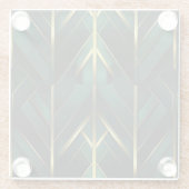 Groene Deco Glazen Onderzetter (Achterkant)