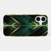 Groene Deco iPhone 16 Hoesje (Achterkant horizontaal)