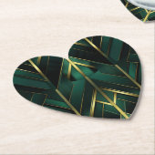 Groene Deco Kartonnen Onderzetters (Gekanteld)