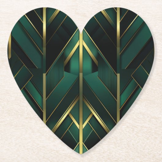 Groene Deco Kartonnen Onderzetters (Voorkant)