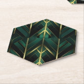 Groene Deco Kartonnen Onderzetters (Schuin)