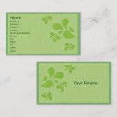 Groene deco-profielkaart visitekaartje (Voorkant / Achterkant)