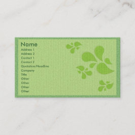 Groene deco-profielkaart visitekaartje