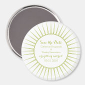Groene Deco Retro sparen de Magnet van de Datum (Voorkant / Achterkant)