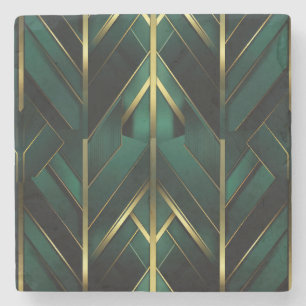 Groene Deco Stenen Onderzetter