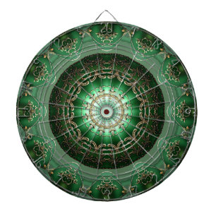Groene decoratieve bloemendartbord dartbord