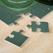 Groene decoratieve bloemenspelpuzzel legpuzzel (Zijkant)