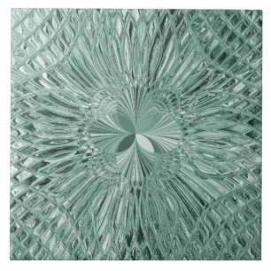 Groene decoratieve keramische tegel tegeltje