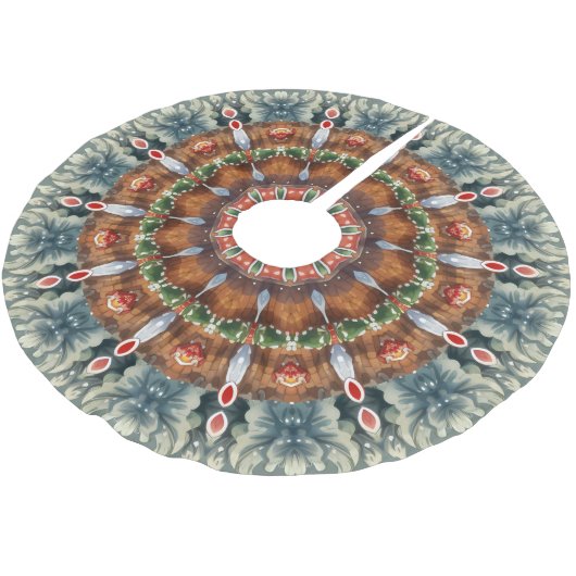 Groene decoratieve kerstboomrok kerstboom rok (Gekanteld)