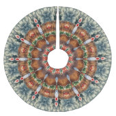 Groene decoratieve kerstboomrok kerstboom rok (Voorkant)