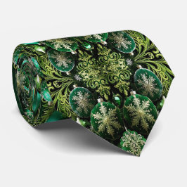 Groene decoratieve ornamenten feestelijke halsband stropdas