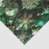 Groene decoratieve Ornamenten Holiday Tissue Paper Tissuepapier (Detail)