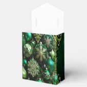 Groene Decoratieve Ornamenten Vakantie Cadeaubox Bedankdoosjes (Geopend)