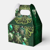 Groene Decoratieve Ornamenten Vakantie Cadeaubox Bedankdoosjes (Achterkant)