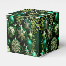 Groene Decoratieve Ornamenten Vakantie Cadeaubox