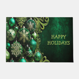 Groene Decoratieve Ornamenten Vakantie Deurmat