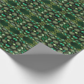 Groene decoratieve Ornamenten vakantie inpakpapier (Hoek)