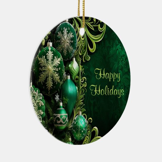 Groene Decoratieve Ornamenten Vakantie Ornament (Rechts)