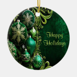 Groene Decoratieve Ornamenten Vakantie Ornament