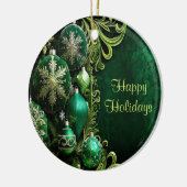 Groene Decoratieve Ornamenten Vakantie Ornament (Links)