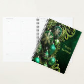 Groene decoratieve ornamenten vakantie planner (Display)