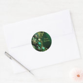 Groene Decoratieve Ornamenten Vakantie Sticker (Envelop)