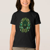 Groene Decoratieve Ornamenten Vakantie T-shirt (Voorkant)