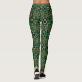 Groene Decoratieve Vakantie Legging (Achterkant)