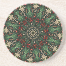 Groene decoratieve zandstenen onderzetter
