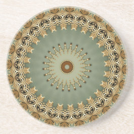 Groene decoratieve zandstenen onderzetter