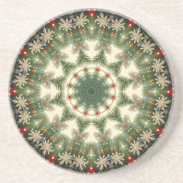 Groene decoratieve zandstenen onderzetter