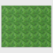 Groene deegbladeren met spoelpapier cadeaupapier (Vlak)